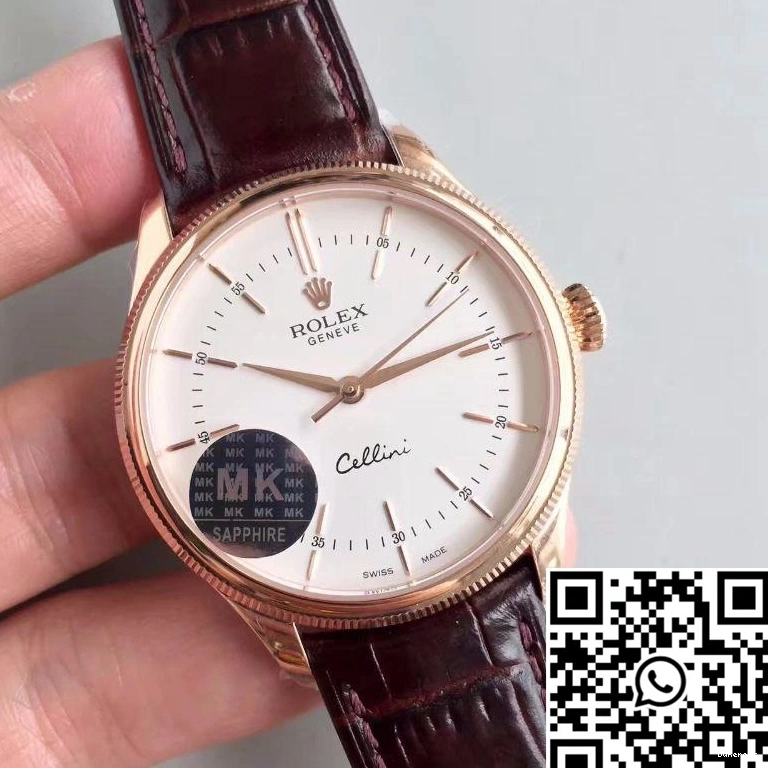 Factory White Rolex Dial MKS 50505 V4 Cellini 0215